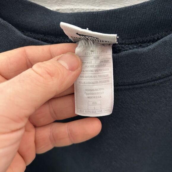 Vintage 90’s Nike Mini Swoosh Crewneck “Black” White Tag - Picture 8 of 9